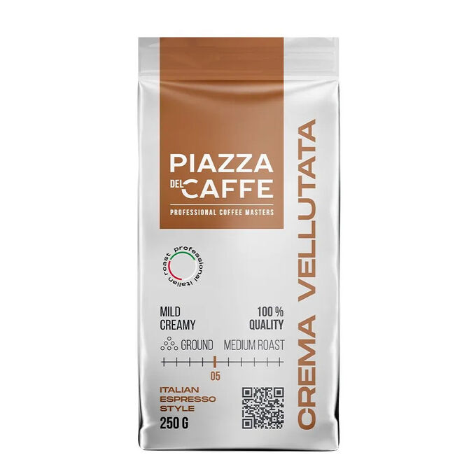 Кофе молотый Piazza del Caffe Crema Velllutata, 250 г