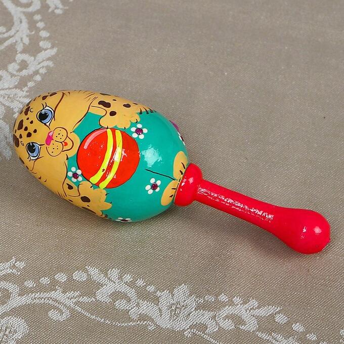 Погремушка «Котёнок с мячиком», яйцо, 11 см