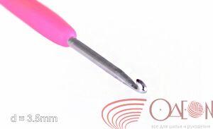 Крючок вязальный с силиконовой ручкой 3,5 мм