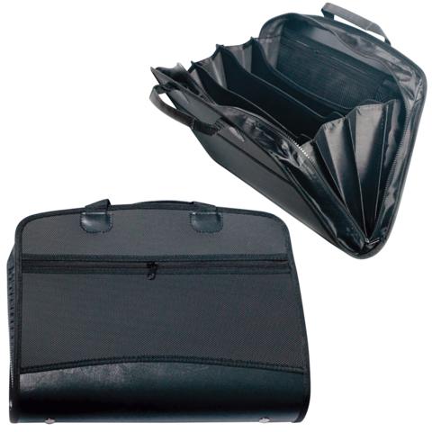 Портфель-сумка пласт. BRAUBERG А4+ (375х305х60мм), бизнес-кл