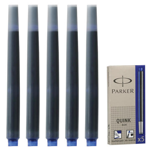 Как заменить картридж в перьевой ручке Картриджи чернильные PARKER Cartridge Quink, КОМПЛЕКТ 5 шт., Ручки подарочные. Д