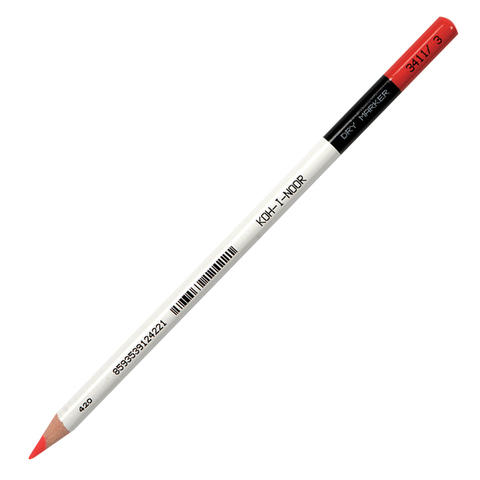 Текстмаркер-карандаш сухой KOH-I-NOOR, красный, картонная коробка, 3411003008KS