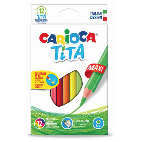 Карандаши цветные утолщенные CARIOCA &quot;Tita Maxi&quot;, 12 цв, пла