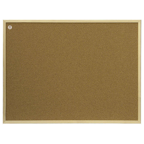 Доска пробковая для объявлений (100x200см), коричневая рамка