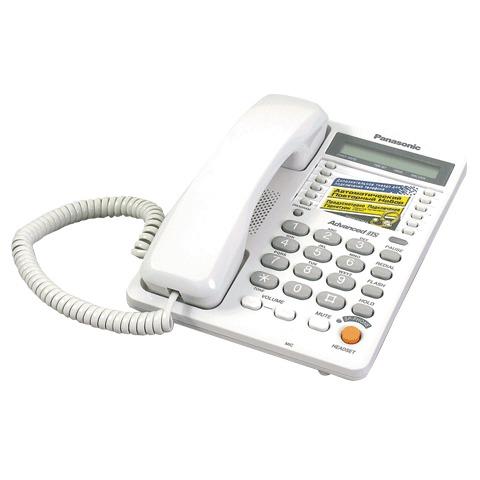 Телефон PANASONIC KX-TS2365RUW, память 30 ном., ЖК дисплей с