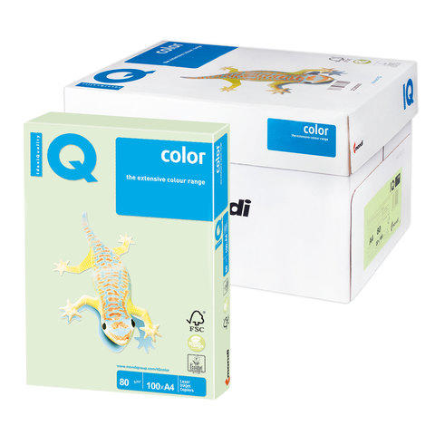 Бумага IQ (АйКью) color А4, 80 г/м, 100 л., пастель светло-з