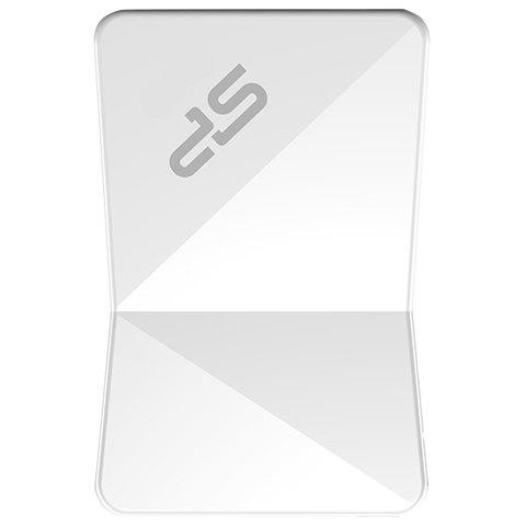 Флэш-диск 16GB SILICON POWER Touch T08 USB 2.0, белый, SP016