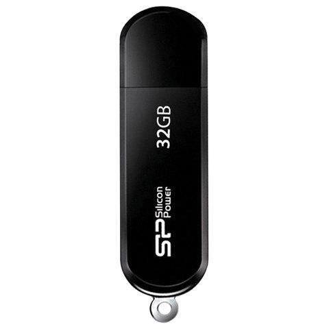 Флэш-диск 32GB SILICON POWER LuxMini 322 USB 2.0, черный, SP