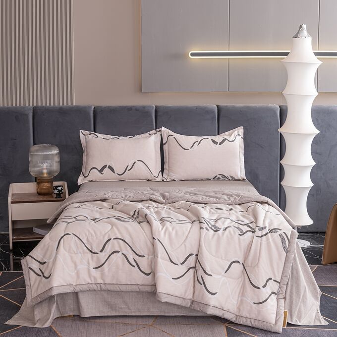 Viva home textile Комплект постельного белья Сатин с Одеялом 100% хлопок OB152