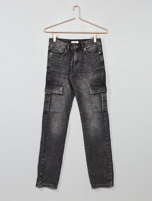 Узкие брюки из джинсовой ткани стретч