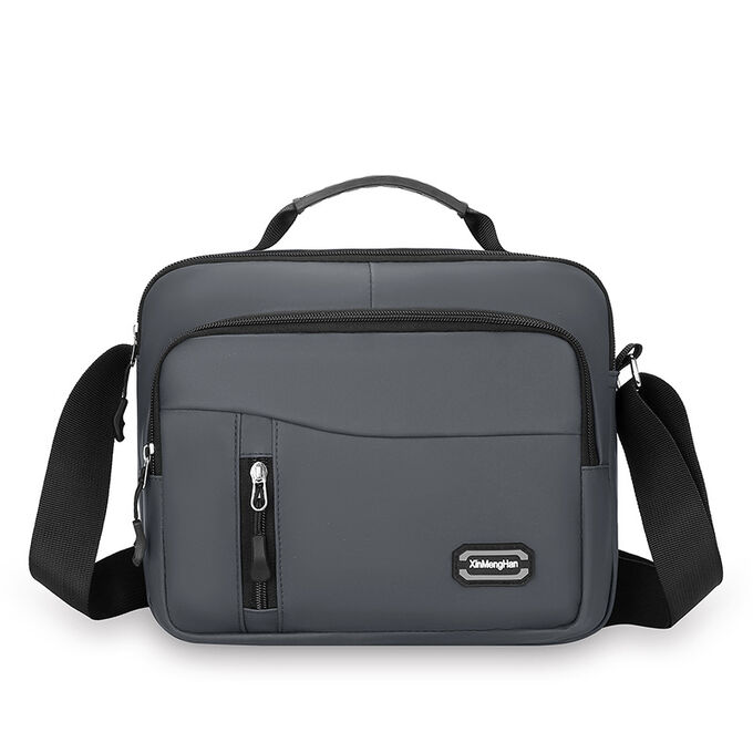 Fashion & Bags Сумка мужская, через плечо, PU Серый