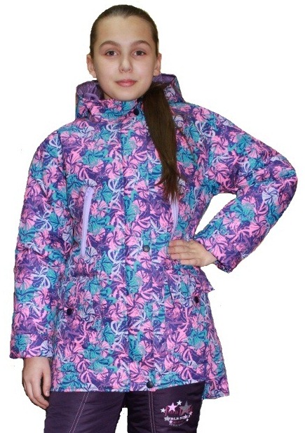Куртка для девочек демисезонная (Ткань верха плащевая Добби Понж МЕМБРАНА 3000/500 , подкладка тафетта 210 , утеплитель синтепон