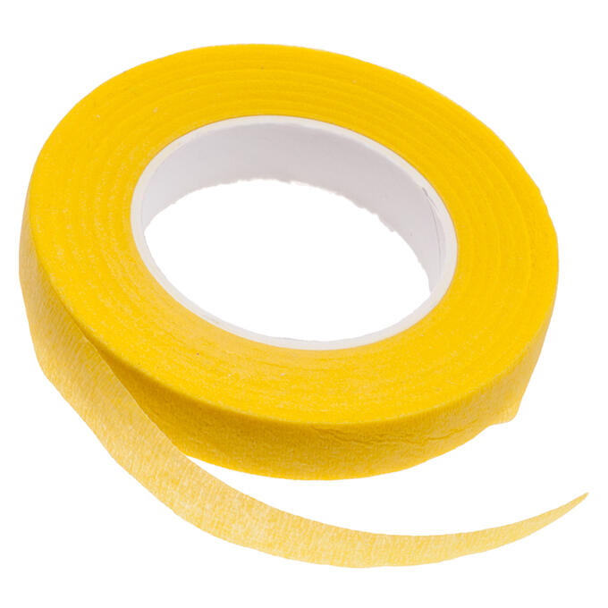 Флористическая лента (тейп лента), ширина 12мм, цвет желтый., Флористическая лента (тейп лента), ширина 12мм, цвет желтый