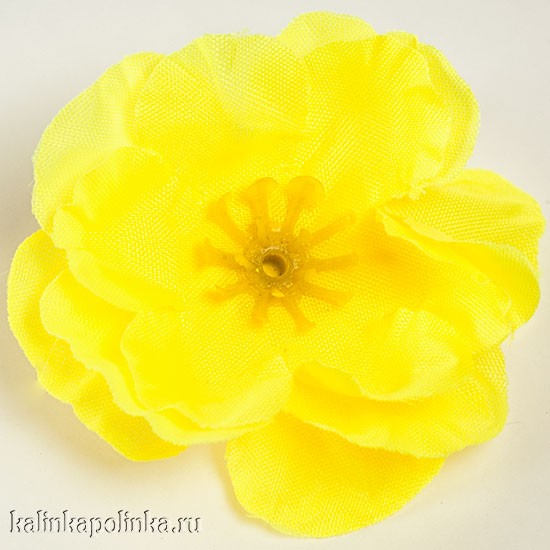 Цветы из ткани, цвет желтый, р-р цветка ок. 4.5см