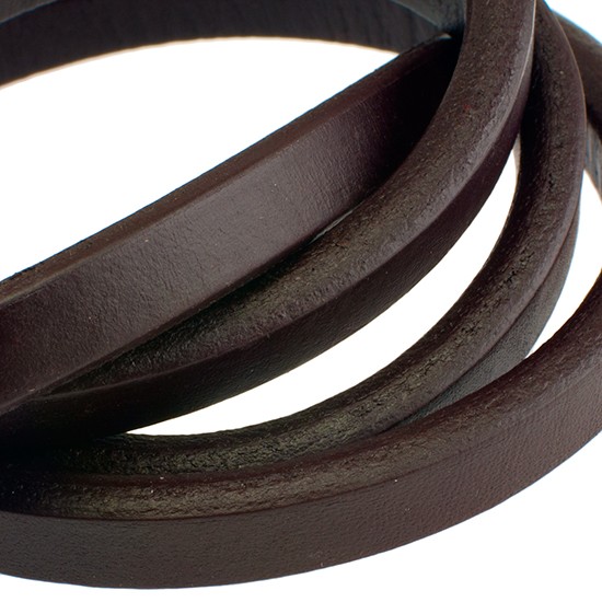 Шнур кожаный REGALIZ гладкий коричневый, р-р 10х6мм.