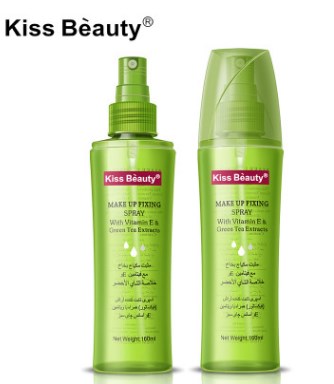 Спрей-фиксатор для макияжа с витамином Е и зеленым чаем Kiss Beauty
