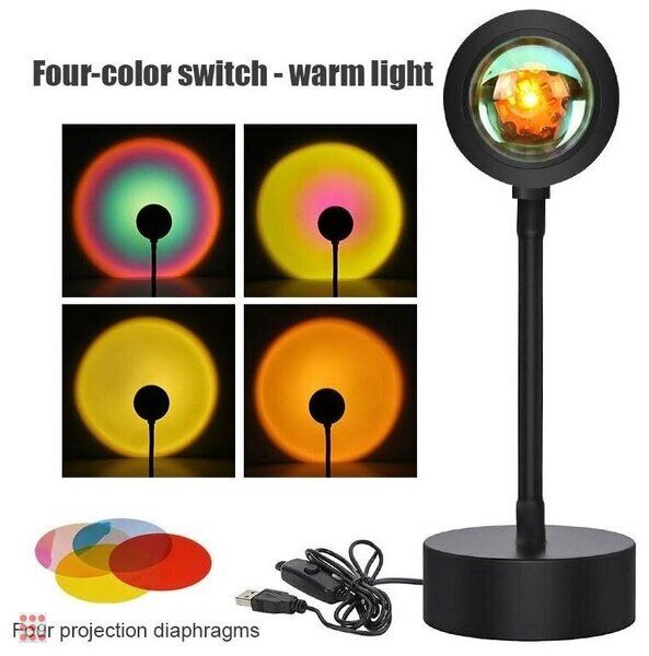 Альфа812 Декоративная лампа Sunset Lamp 4 colour