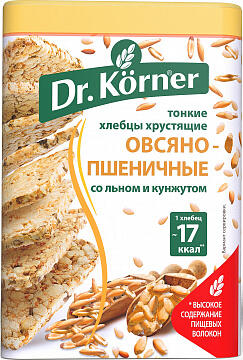 Dr. Korner Хлебцы &quot;Злаковый коктейль&quot; Овес пшеница 100гр