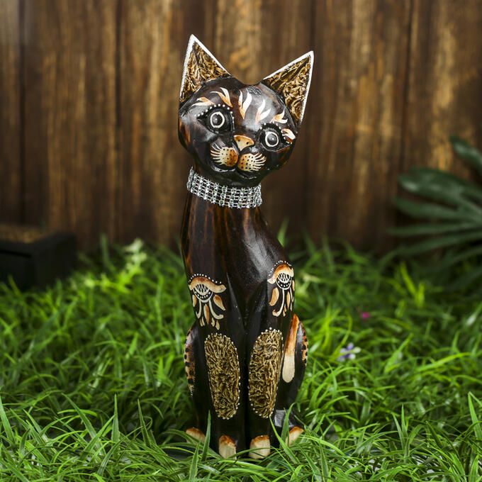 СИМА-ЛЕНД Интерьерный сувенир &quot;Кошка с ошейником&quot; 30 см