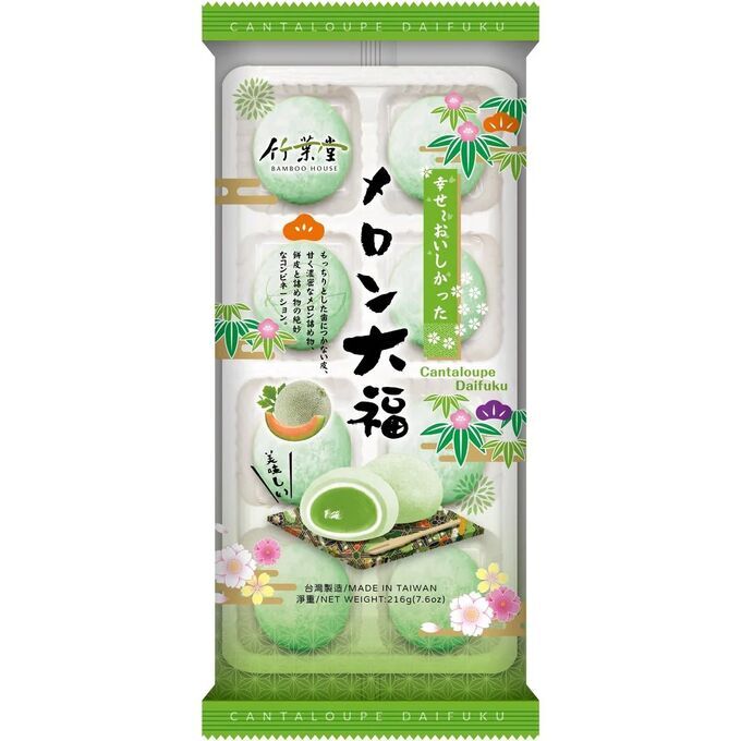 Моти пирожные Bamboo House фруктовые со вкусом мускусной дыни 8 шт 216г, 1/24