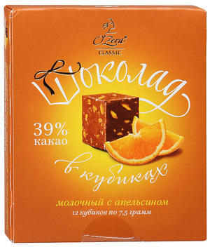 Шоколад OZera молочный с апельсином 90г