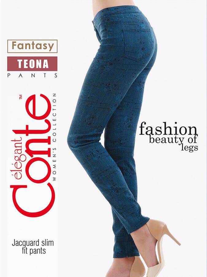 Teona Леггинсы жен.(Conte) модель Slim Fit с рельефным рисунком