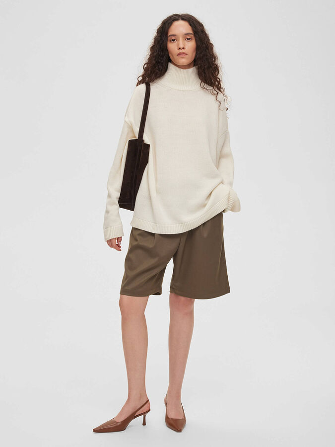Aim Clothing Шорты свободного кроя с защипами 0153, кофейный
