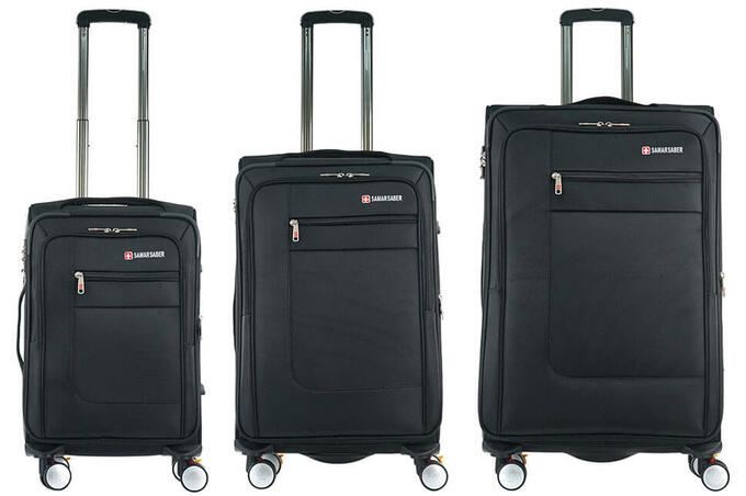 Комплект чемоданов 3в1 Samar Saber M9081 - Black (L+M+S)