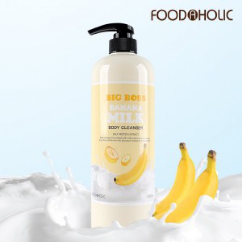 FOOD@HOLIC Увлажняющий Молочный гель длядуша с натуральным экстрактом Банана FOODAHOLIC Big Boss Milk BODY CLEANSER 1000 мл.