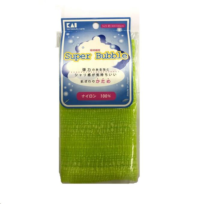 Мочалка для тела (с объемным плетением жесткая), 30 см х 100 см Цвет: Зеленый 240