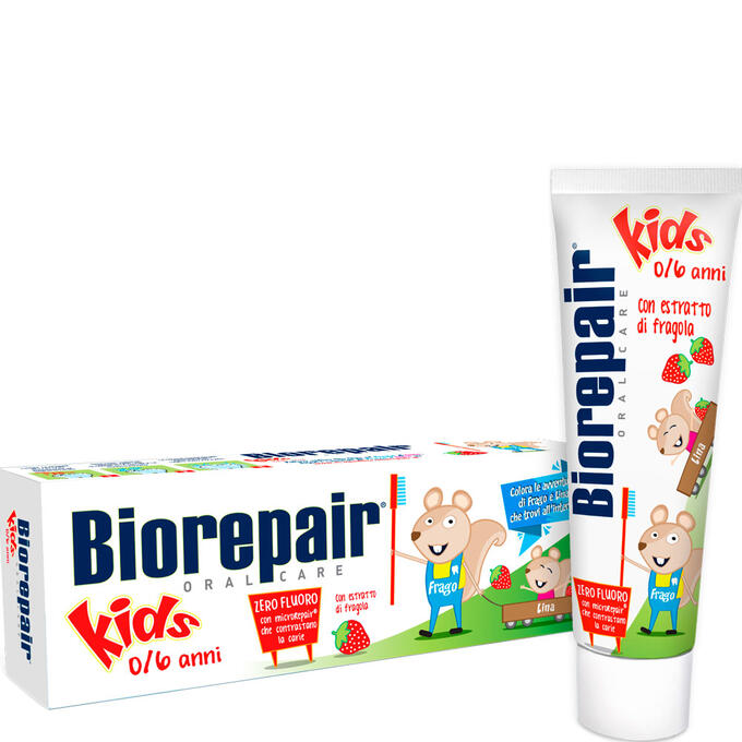 Детская зубная паста Biorepair Kids Srtawberry (от 0-6 лет), 50 мл