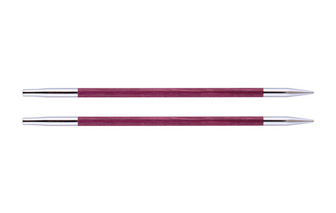 29275 Knit Pro Спицы съемные Royale 4мм для длины тросика 20см, ламинированная береза, розовая фуксия, 2шт