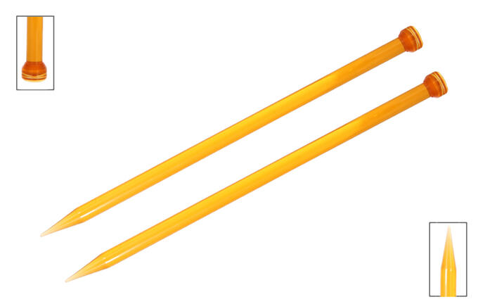 51191 Knit Pro Спицы прямые Trendz 4мм/30см, акрил, оранжевый, 2шт