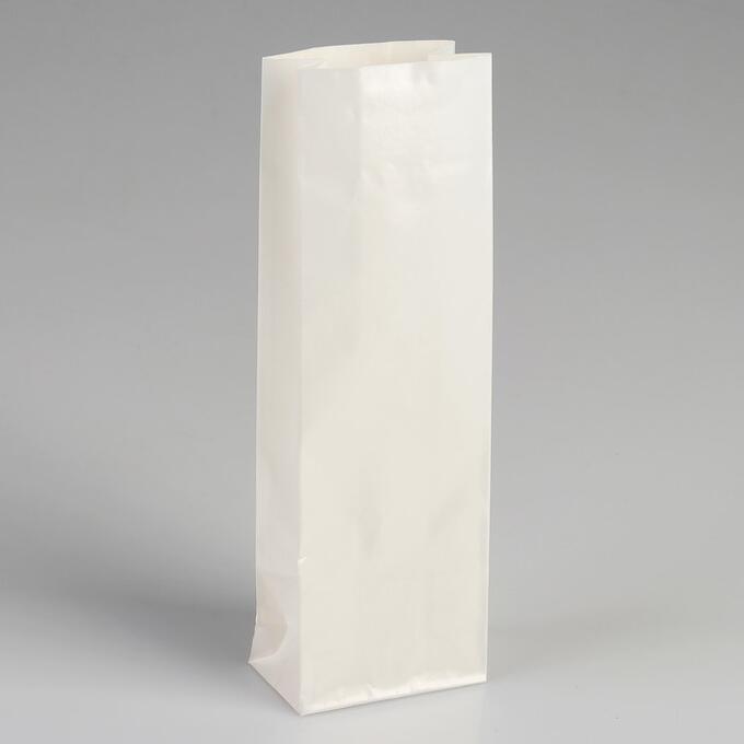 СИМА-ЛЕНД Пакет бумажный фасовочный, бело-жемчужный, 7 х 4 х 21 см