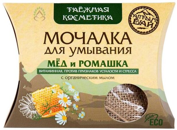 Алтын Бай Мочалка для умывания &quot;Мёд и ромашка&quot; &quot;Алтын&quot; 60 гр