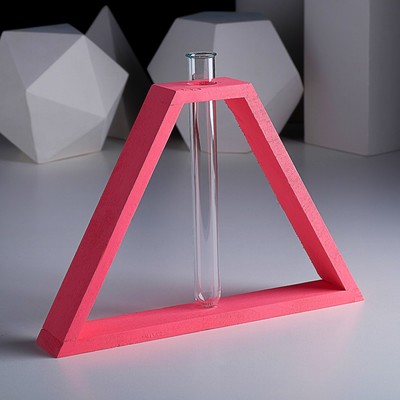 Рамка-ваза &quot;Пирамида&quot;, 28,5 х 18,5 см, розовый
