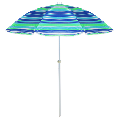 Зонт пляжный Модерн с механизмом наклона, серебр. покрытием d=135 cм, h=160 см, микс