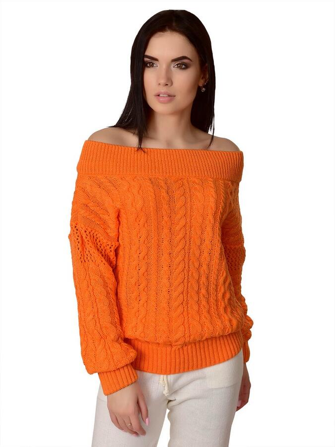 Оранжевый свитер