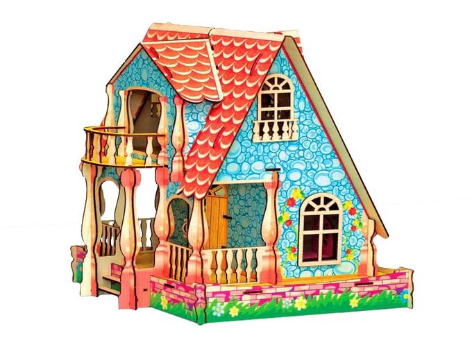Wood Toys™ Кукольный домик УСАДЬБА цветной