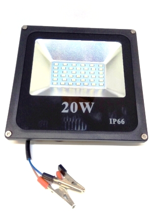 Переноска &quot;Прожектор&quot;, LED 20Ватт,12V, Крокодилы