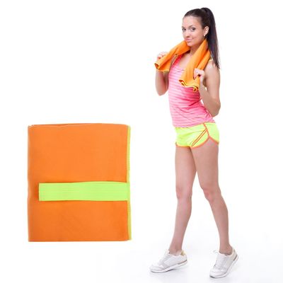 Спортивное полотенце 40*55 см,оранжевый,200 г/м2,микрофибра