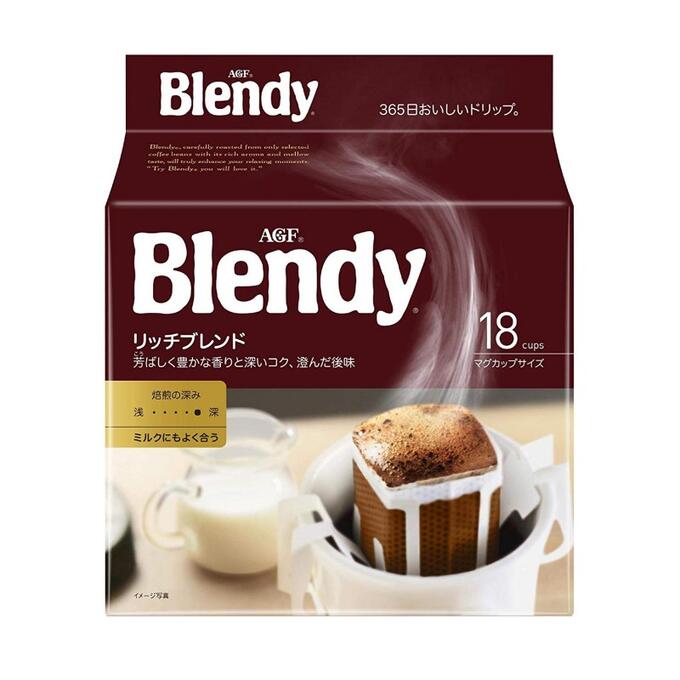 Blendy Кофе молотый AGF Бленди  Рич мол., фильтр-пакет 7 гр*18 1*6