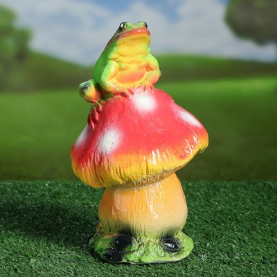 Садовая фигура &quot;Жаба на грибе&quot;, разноцветный, 22 см