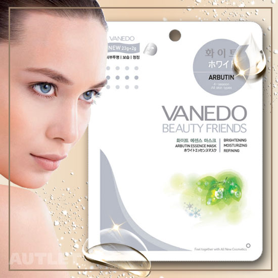 All New Cosmetic Vanedo Beauty Friends Выравнивающая тон кожи маска для лица с арбутином 25 гр