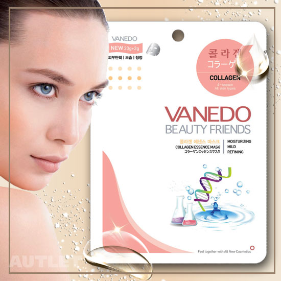 All New Cosmetic Vanedo Beauty Friends Разглаживающая кожу маска для лица с коллагеновой эссенцией 25 гр