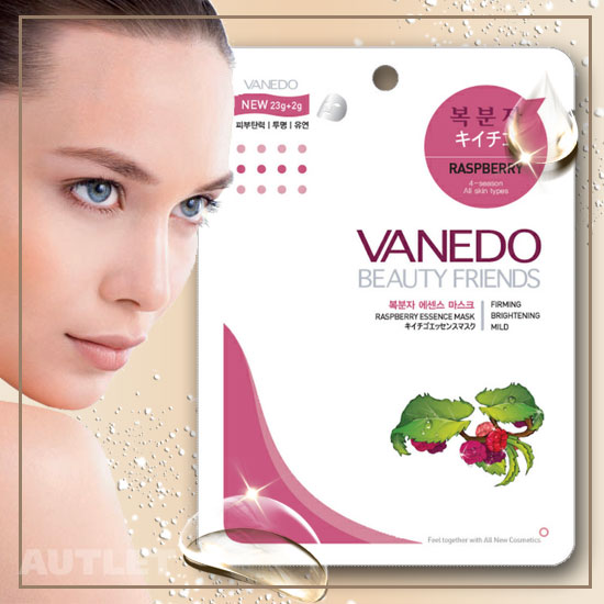 All New Cosmetic Vanedo Beauty Friends Маска для лица с эссенцией малины, придающая коже упругость и эластичность 25 гр