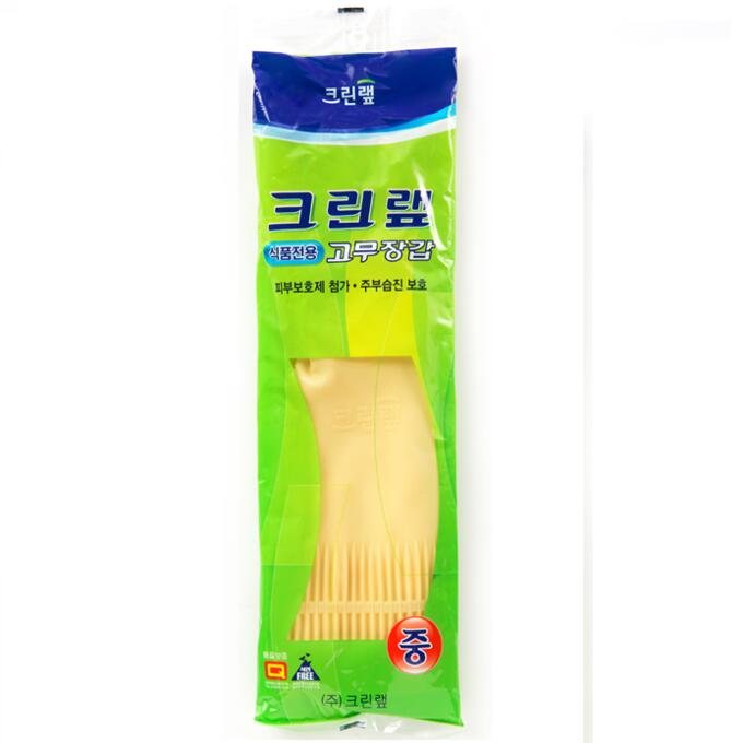 Clean Wrap Перчатки из натурального латекса для работы с продуктами бежевые размер M, 1 пара 100