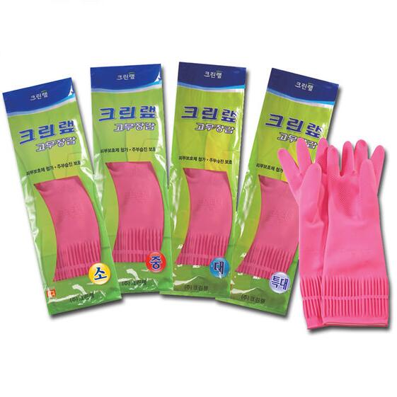Clean Wrap Перчатки из натурального латекса c внутренним покрытием розовые размер S, 1 пара 100