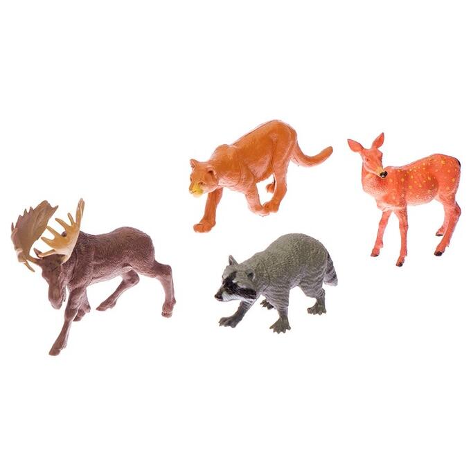 Набор животных «Обитатели природы», 4 фигурки