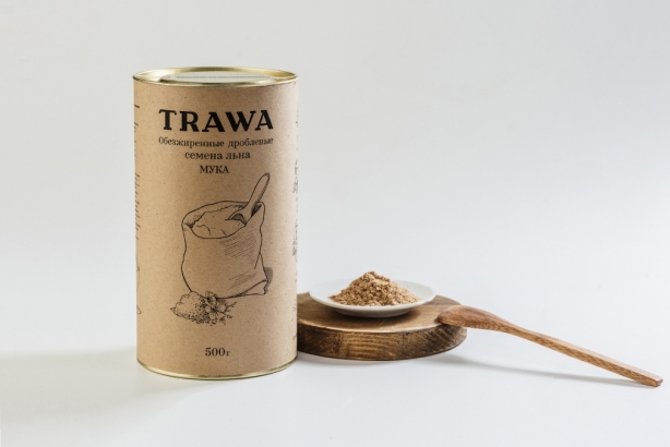 Мука из обезжиренных дробленых семян льна TRAWA ~ 500 г